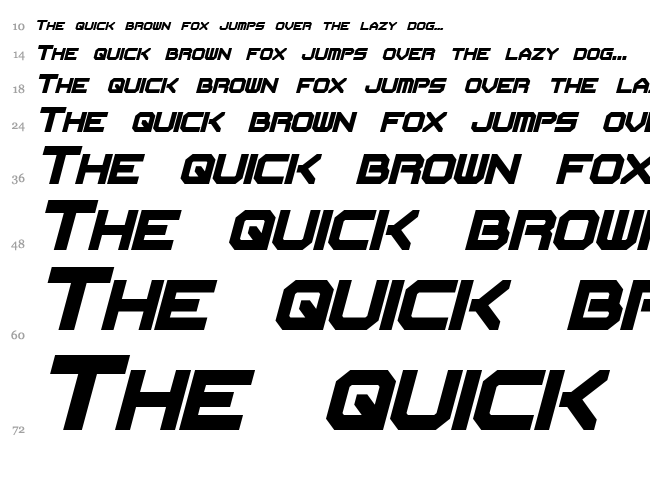 Flipbash font waterfall